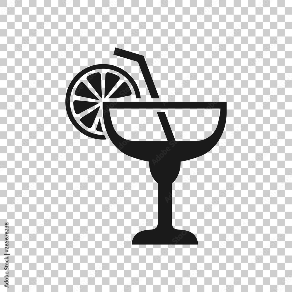 Alcohol cocktail icon in transparent style. Drink glass vector illustration on isolated background. Martini liquid business concept. Alcohol cocktail icon in transparent style. Drink glass vector illustration on isolated background. Martini liquid business concept.