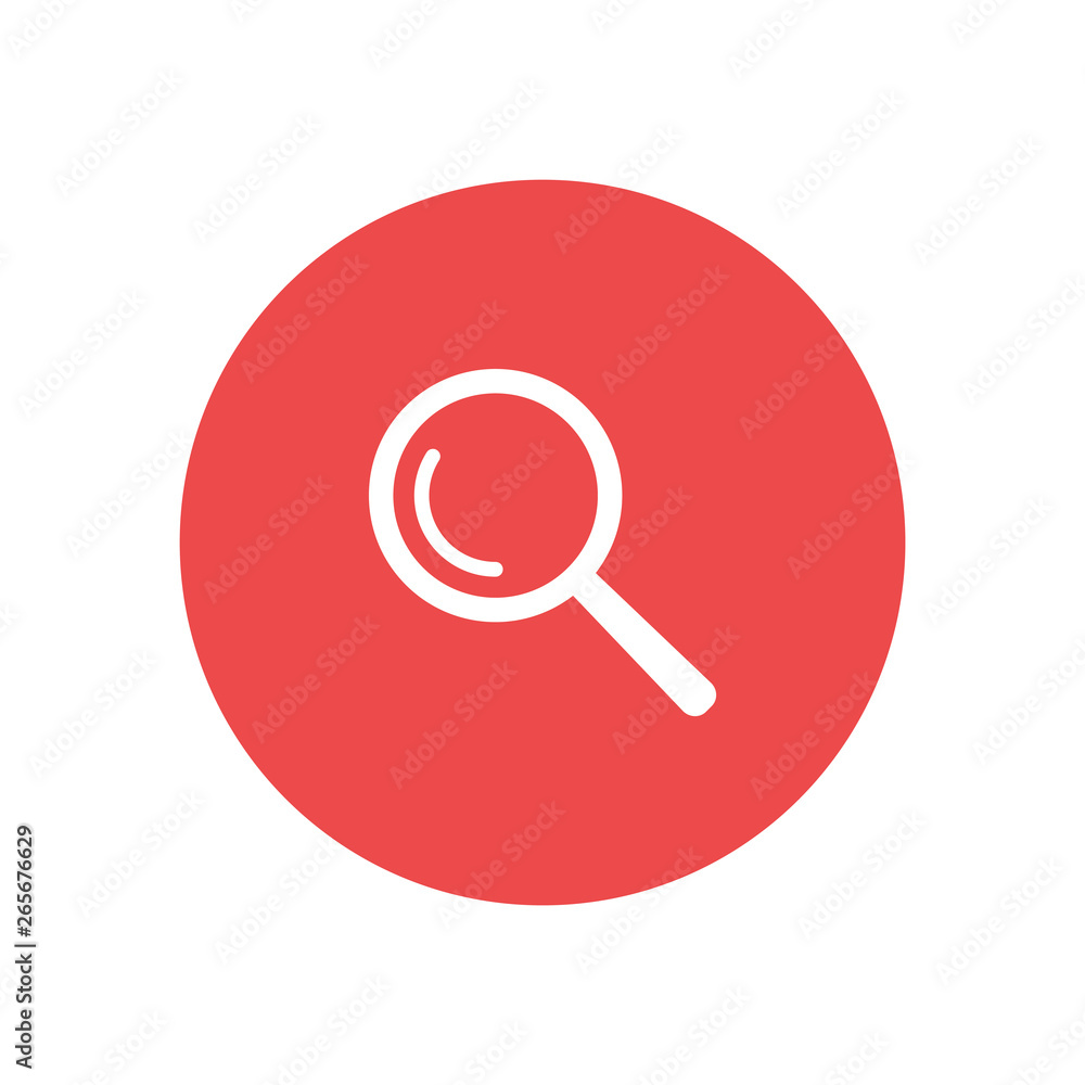 Vector magnifying glass icon with reflection Vector magnifying glass icon with reflection