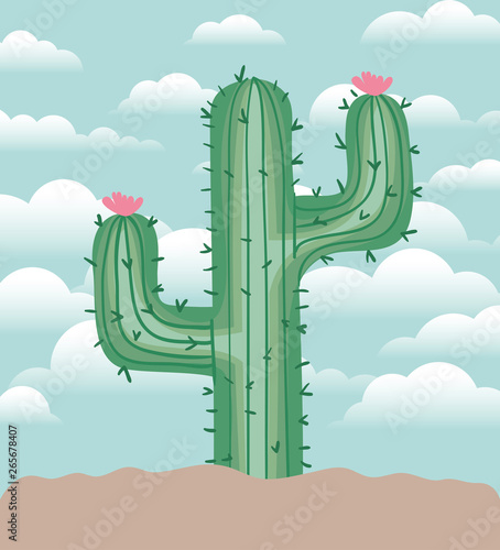 cactu planted in garden icon