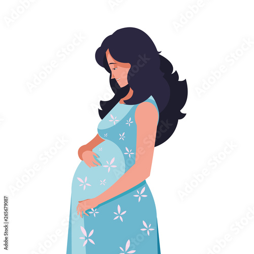 beautiful pregnancy woman character