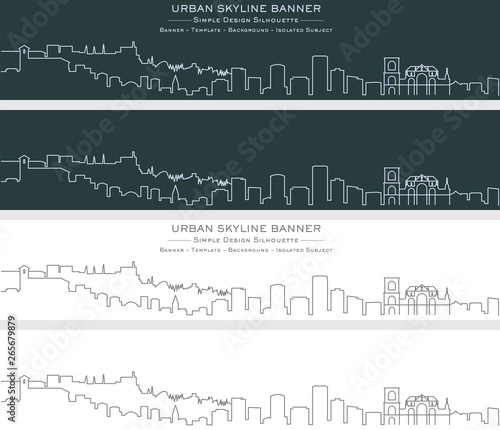 Granada Single Line Skyline Banner