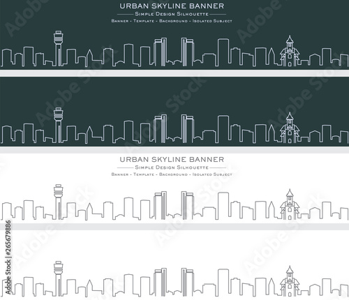 Dar Es Salaam Single Line Skyline Banner