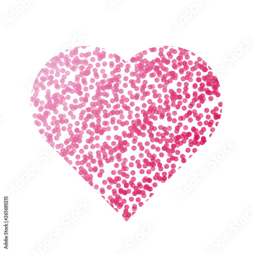 Pink heart with bubbles inside