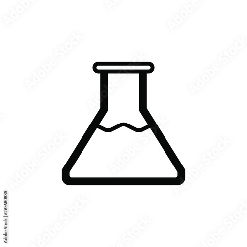 Erlenmeyer Flask vector border icon. This icon use for admin panels, website, interfaces, mobile apps 