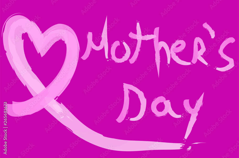 Cartel rosa del día de la madre