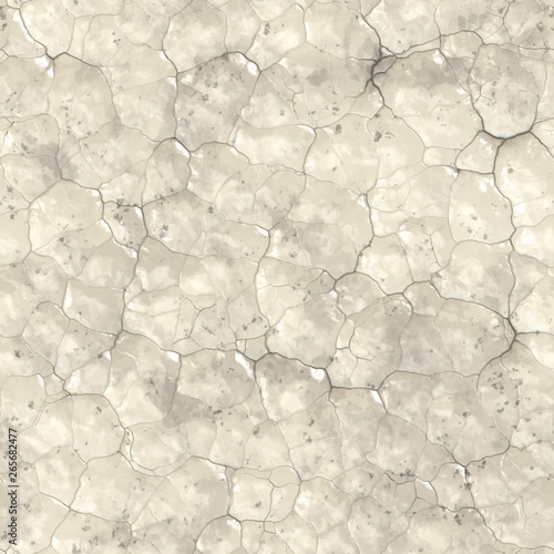 Cracked stone wall seamless vector illustration beckground