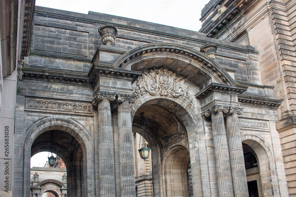 Fototapeta premium Old Gates at John Street Glasgow City Council George Square Glasgow Scotland