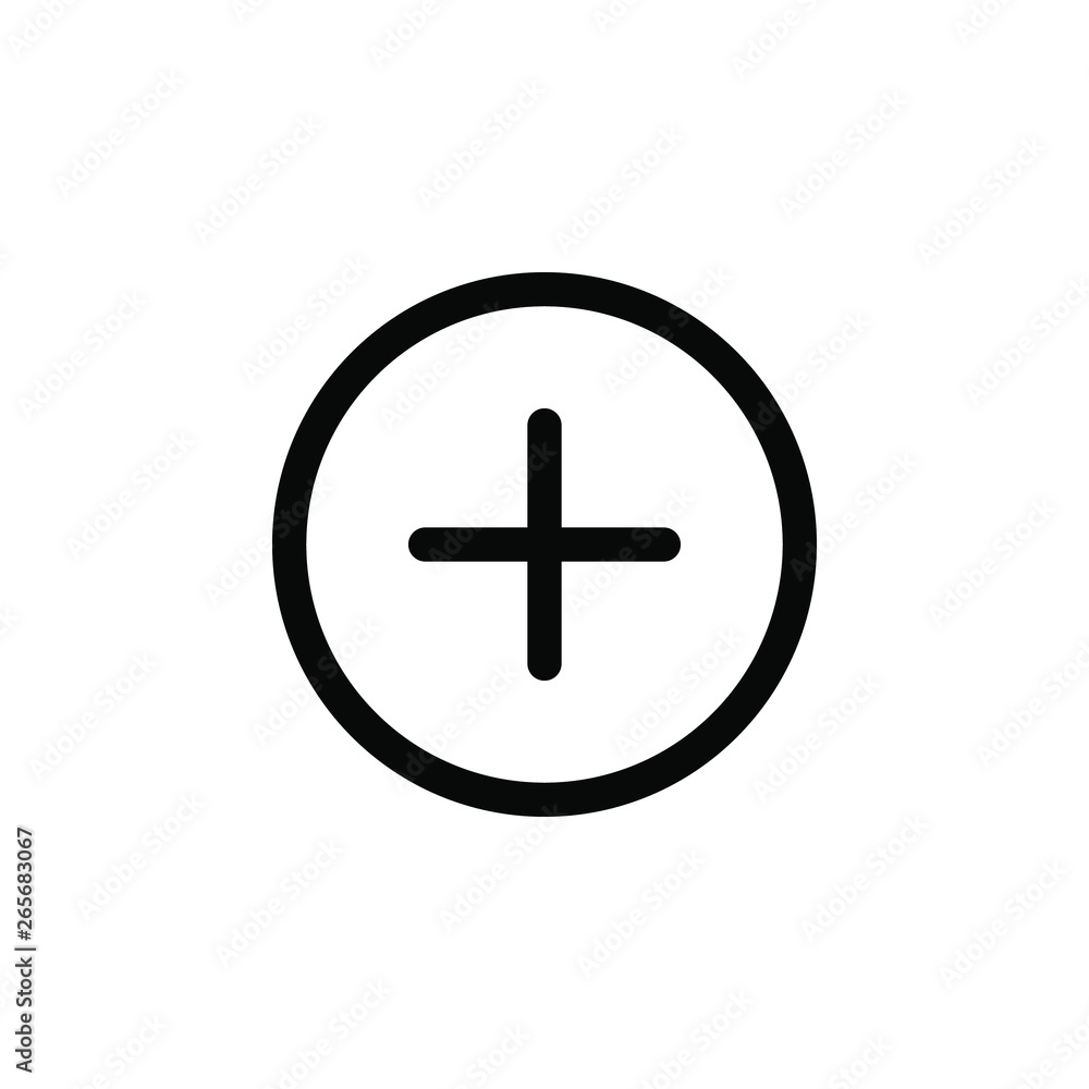 Plus vector border icon. This icon use for admin panels, website, interfaces, mobile apps Plus vector border icon. This icon use for admin panels, website, interfaces, mobile apps