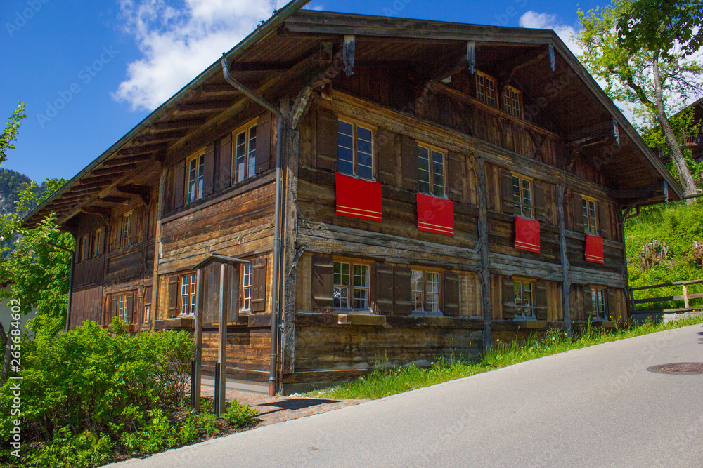 historical farmhouse in timber frame construction