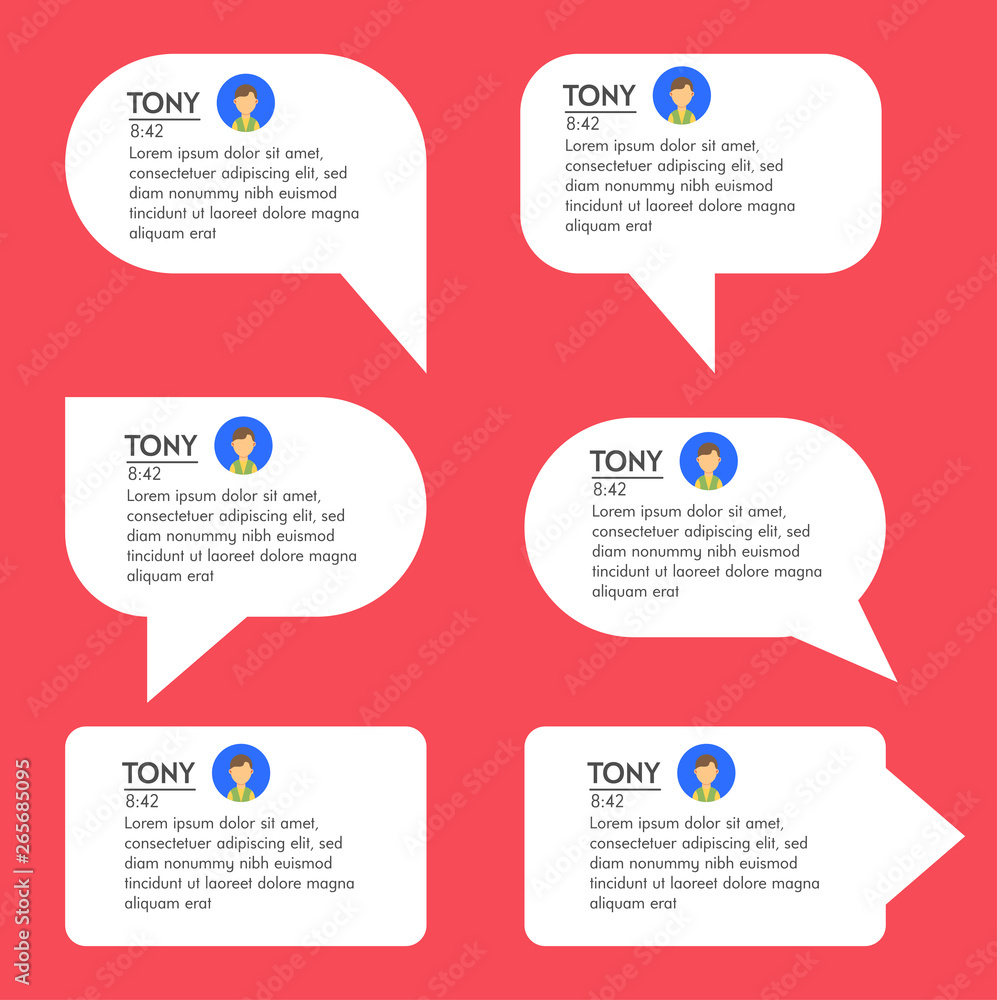 Bubble chat dialog for messenger application in flat style vector illustration Bubble chat dialog for messenger application in flat style vector illustration