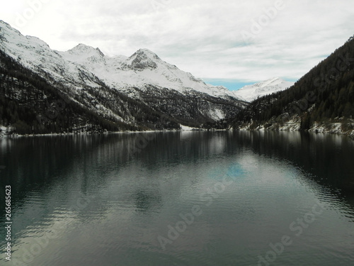 Zufrittsee, barrier lake in Val Martello south tyrol