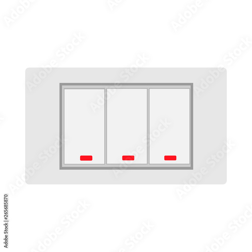 Way rocker light switch technolog home equipment flat vector icon