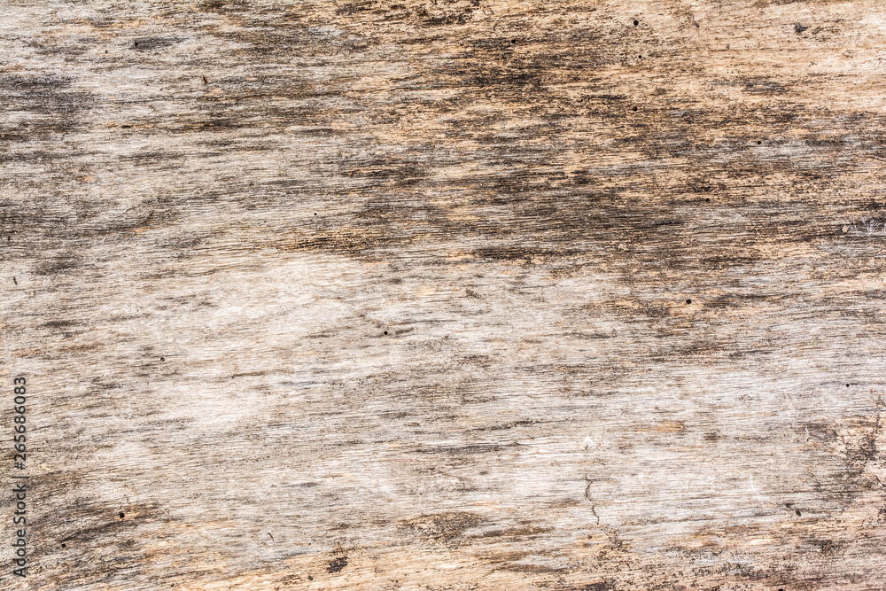 Naklejka premium Closeup of old natural wood grunge texture. Dark surface with old natural wooden pattern. Vintage wooden floor.