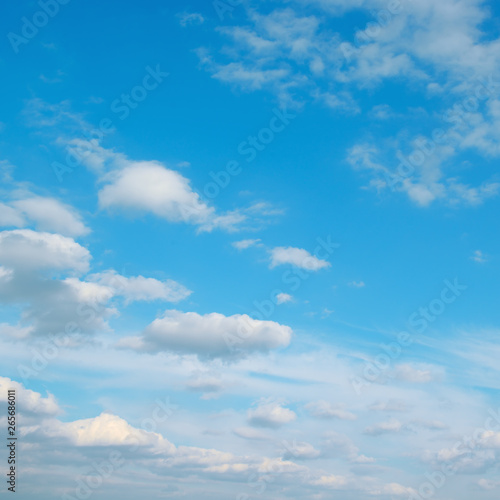 White cirrus clouds on bright sky. © Serghei V