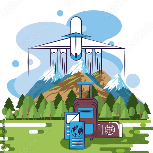 Traveling tourism exciting trip card background
