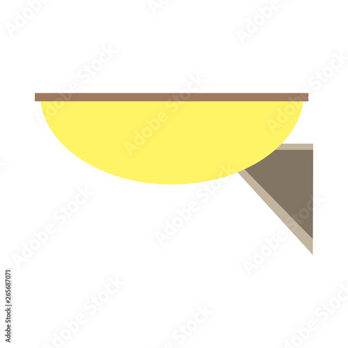 Sconce retro home decor illustration vector. Wall light interior design flat icon
