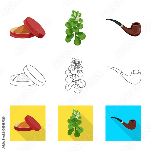 Isolated object of refuse and stop symbol. Set of refuse and habit stock symbol for web.