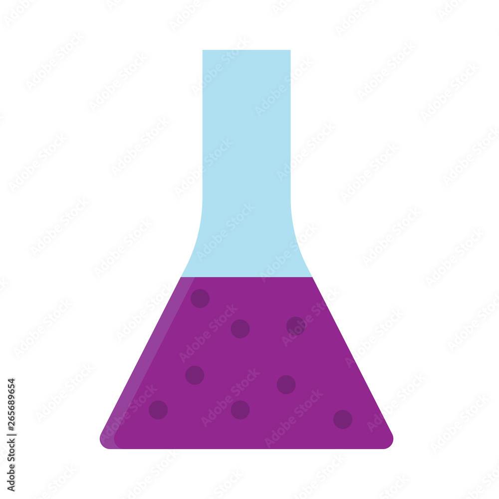 Beaker flask education sign vector icon. Discovery lab development solution test glass equipment Beaker flask education sign vector icon. Discovery lab development solution test glass equipment