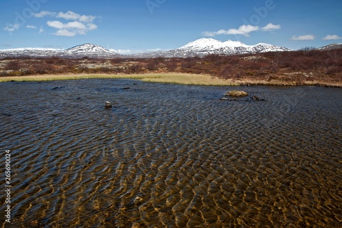 Landscape and Pingvallavatn lake at Thingvellir, Thingvellir National Park, Golden Circle, Iceland, Europe photo