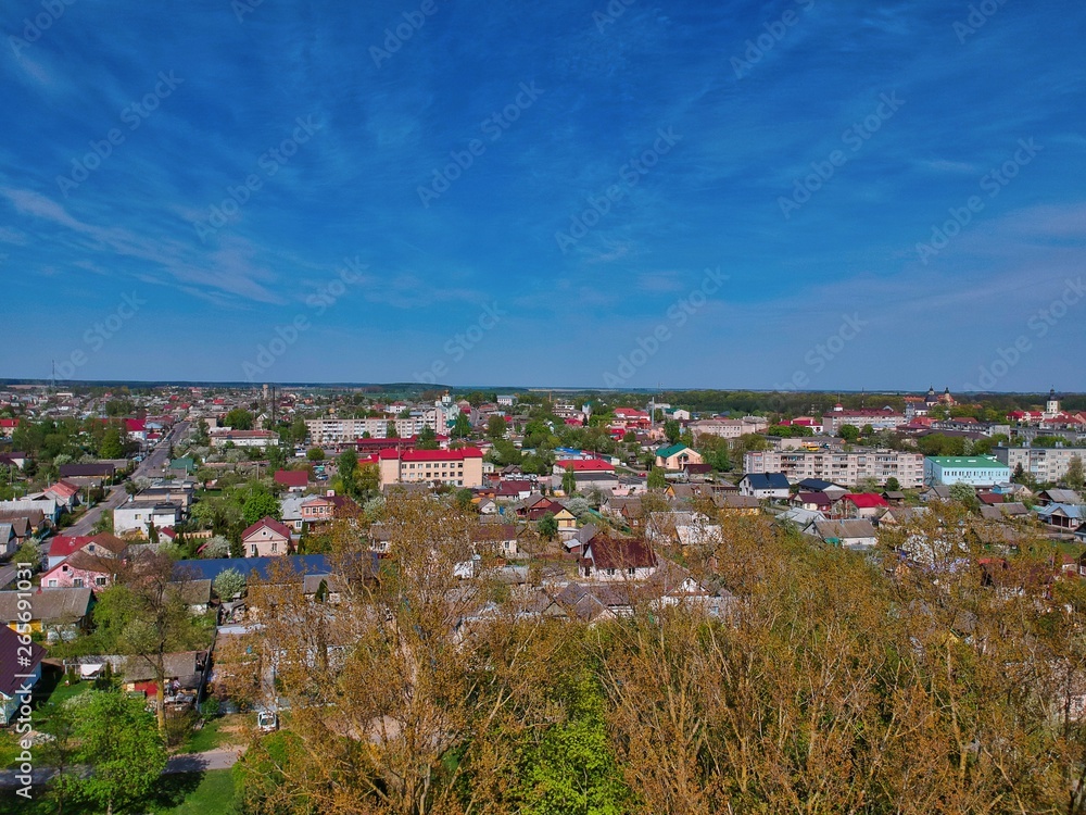 Aerial view of Nesvizh, Minsk Region, Belarus Aerial view of Nesvizh, Minsk Region, Belarus