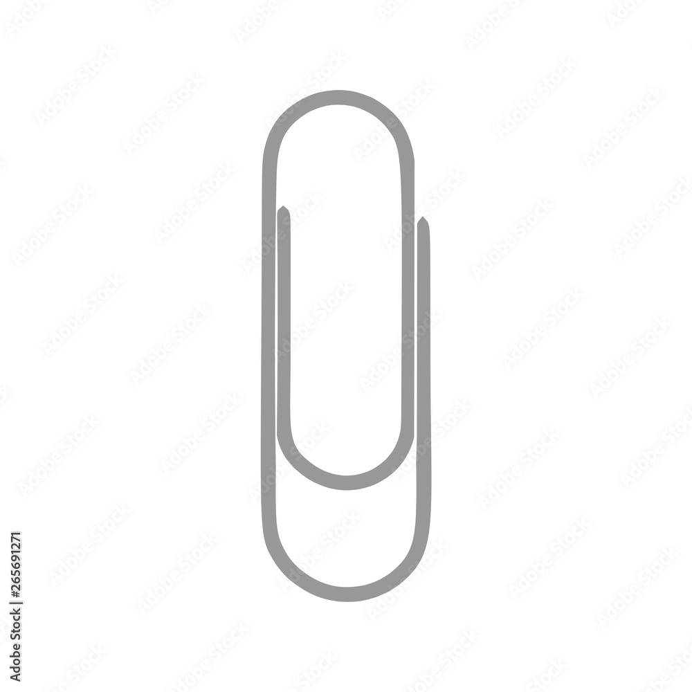 Paper clip object symbol tool equipment vector icon. Accessory work steel attachment office stationary supplies holder Paper clip object symbol tool equipment vector icon. Accessory work steel attachment office stationary supplies holder