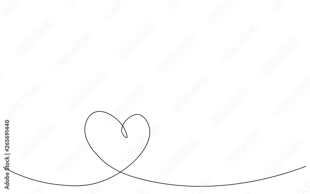Heart love card line drawing vector illustration Heart love card line drawing vector illustration