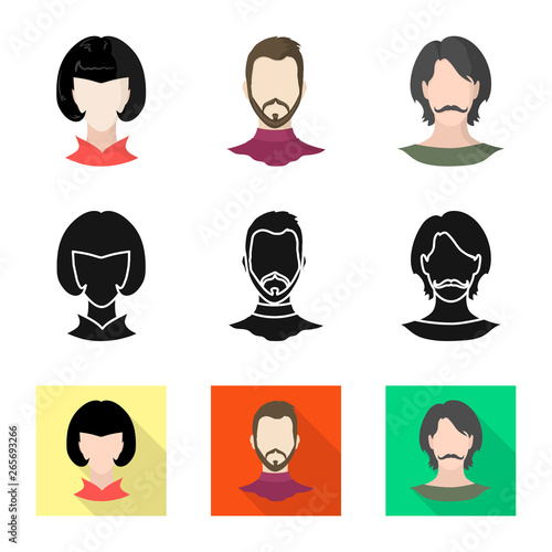 Isolated object of professional and photo icon. Set of professional and profile vector icon for stock.