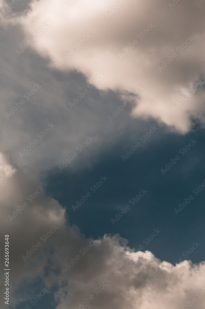 Fragment of sky. Background with clouds.
