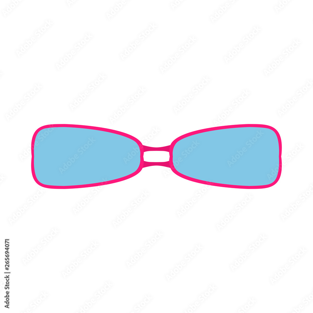 Pink reading glasses female style design symbol object. Person plastic vector icon isolated illustration Pink reading glasses female style design symbol object. Person plastic vector icon isolated illustration