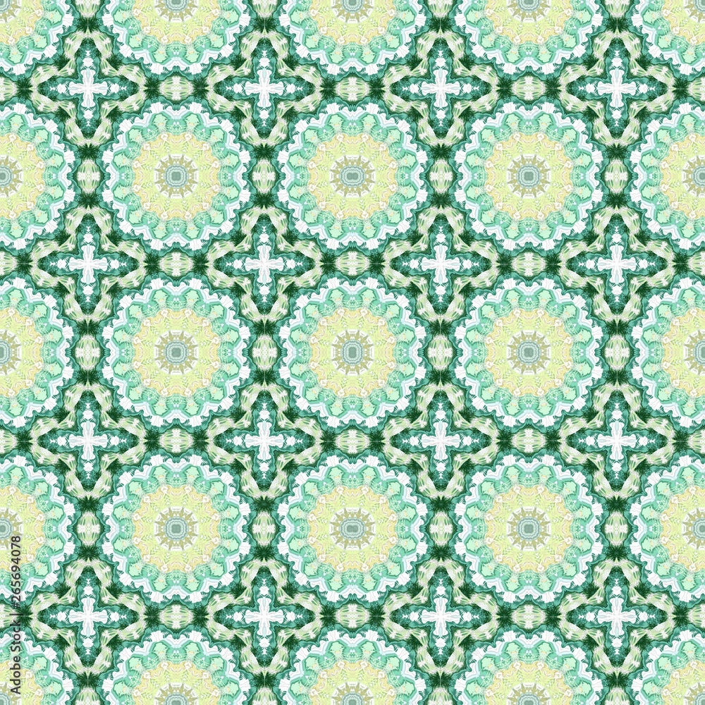 seamless wallpaper pattern with tea green, sea green and medium aqua marine colors. can be used for cards, posters, banner or texture fasion design