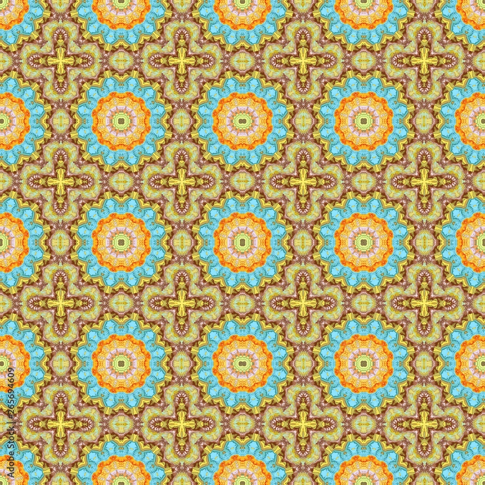 abstract peru, light blue and saddle brown seamless pattern. can be used for wallpaper, poster, banner or texture design