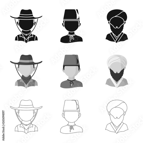 Vector illustration of imitator and resident icon. Collection of imitator and culture vector icon for stock.