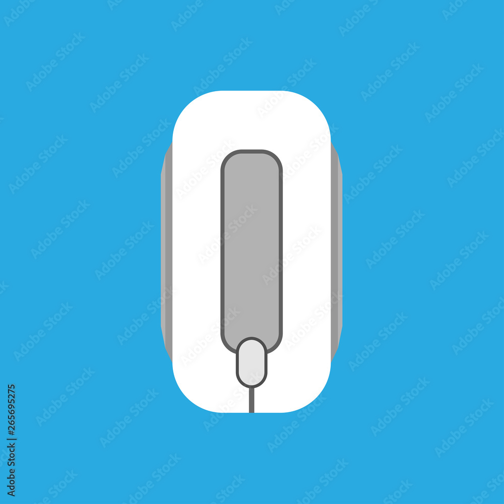 PC mouse illustration vector icon top view computer device. Technology button design communication equipment input PC mouse illustration vector icon top view computer device. Technology button design communication equipment input