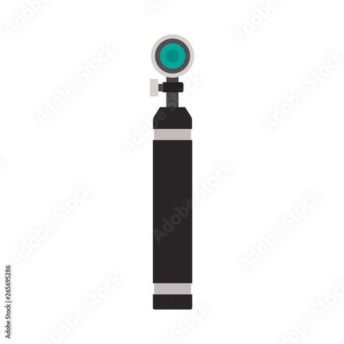Medical otoscope tool vector icon ent ear. Doctor audiologist illustration first aid equipment hospital nstrument checkup