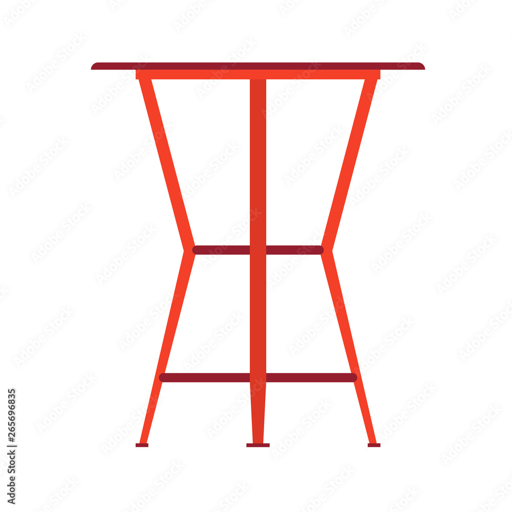 Vector icon table furniture isolated white illustration. Desk design wooden interior background. Kitchen brown shape Vector icon table furniture isolated white illustration. Desk design wooden interior background. Kitchen brown shape