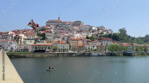 Coimbra Portugal cityscape from the Mondego River