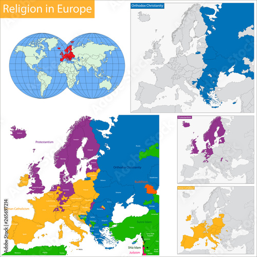 Predominant religious in Europe
