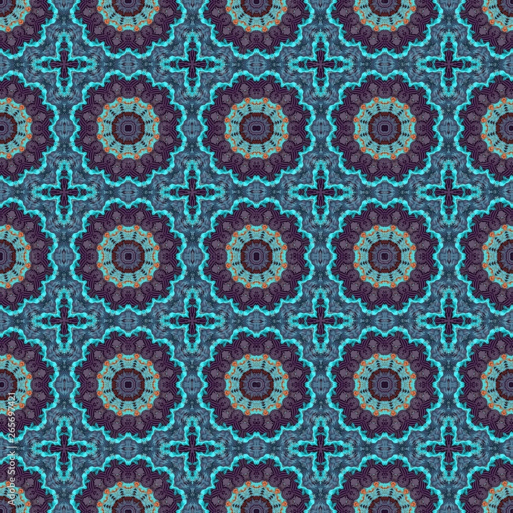 abstract dark slate gray, medium turquoise and coffee seamless pattern. can be used for wallpaper, poster, banner or texture design