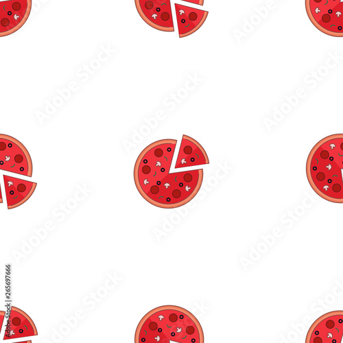 Seamless pattern icons. Bakery collection. Colored icon. In trendy flat style isolated on white background. Vector illustration.