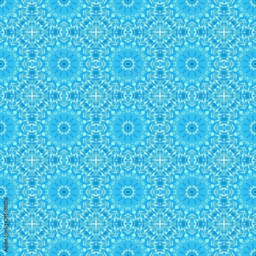 abstract floral medium turquoise, pale turquoise and deep sky blue color pattern. seamless decorative backdrop for banner, cards, poster or creative fasion design