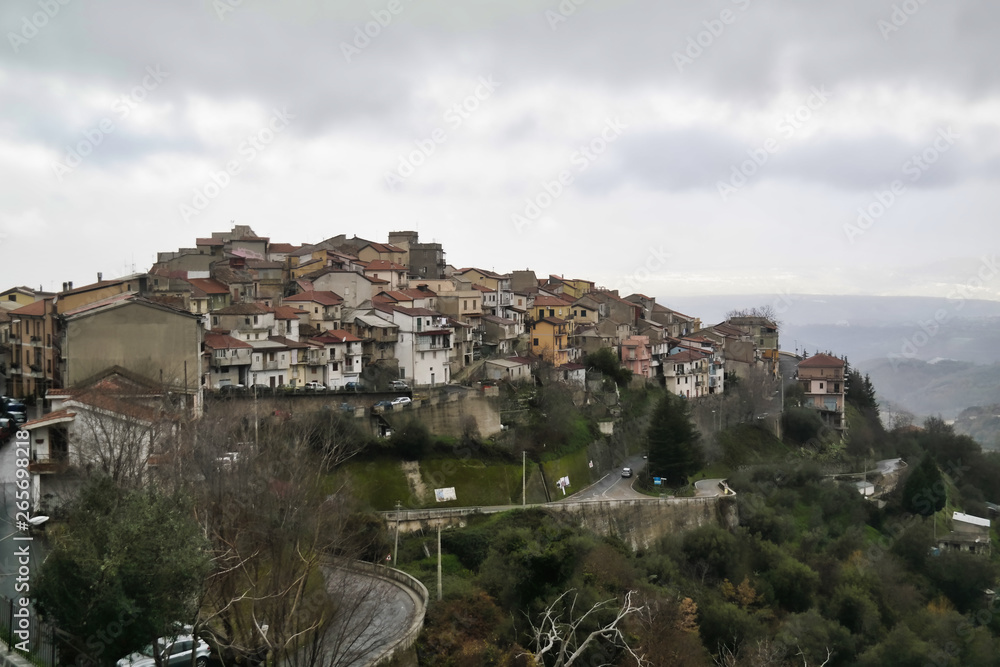 Mountain village in the Calabrian hinterland, Italy.