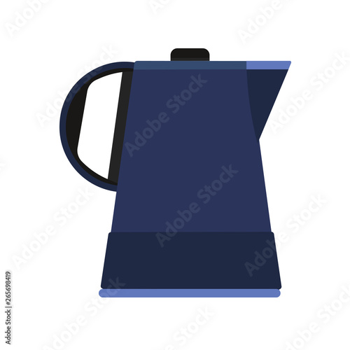 Electric kettle appliance illustration domestic vector icon. Kitchen handle boil teapot water isolated white. Utensil equipment