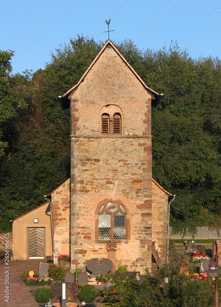 Romanesque church in the village of Besslich near Trier in Germany