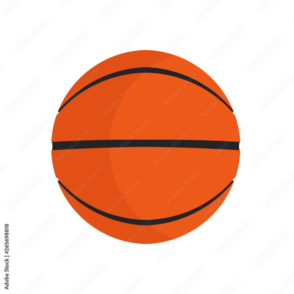 Basketball ball sport vector icon play game. Isolated circle orange equipment. Recreation element item club