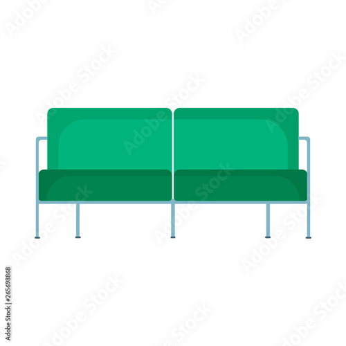 Wallpaper Mural Couch sofa illustration furniture vector icon. Interior home living room style. Relax flat cozy seat. Fashion settee graphic divan Torontodigital.ca