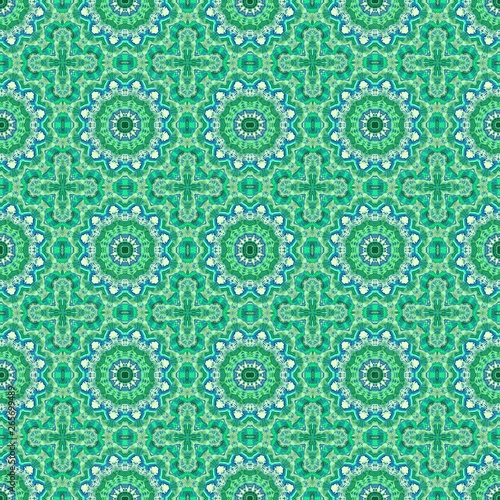 seamless wallpaper pattern with medium sea green, light sea green and tea green colors. can be used for cards, posters, banner or texture fasion design