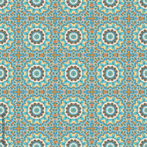 seamless wallpaper pattern with medium turquoise  skin and pastel brown colors. can be used for cards  posters  banner or texture fasion design