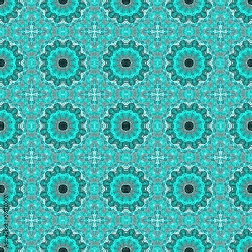 abstract floral light sea green, light blue and dark slate gray color pattern. seamless decorative backdrop for banner, cards, poster or creative fasion design