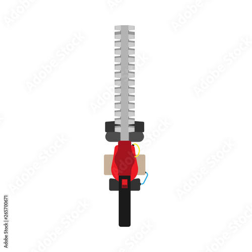 Garden hedge trimmer vector grass lawn tool icon. Plant equipment nature cut. Machine shear power scissors farmer