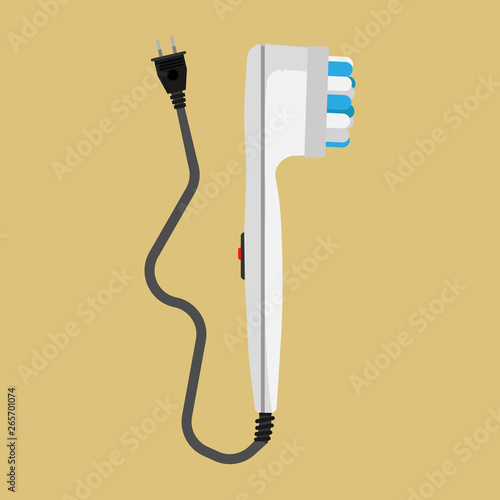 Electric massager vector icon device. Beauty skin appliance machine lifting. Care health equipment tool therapy sign